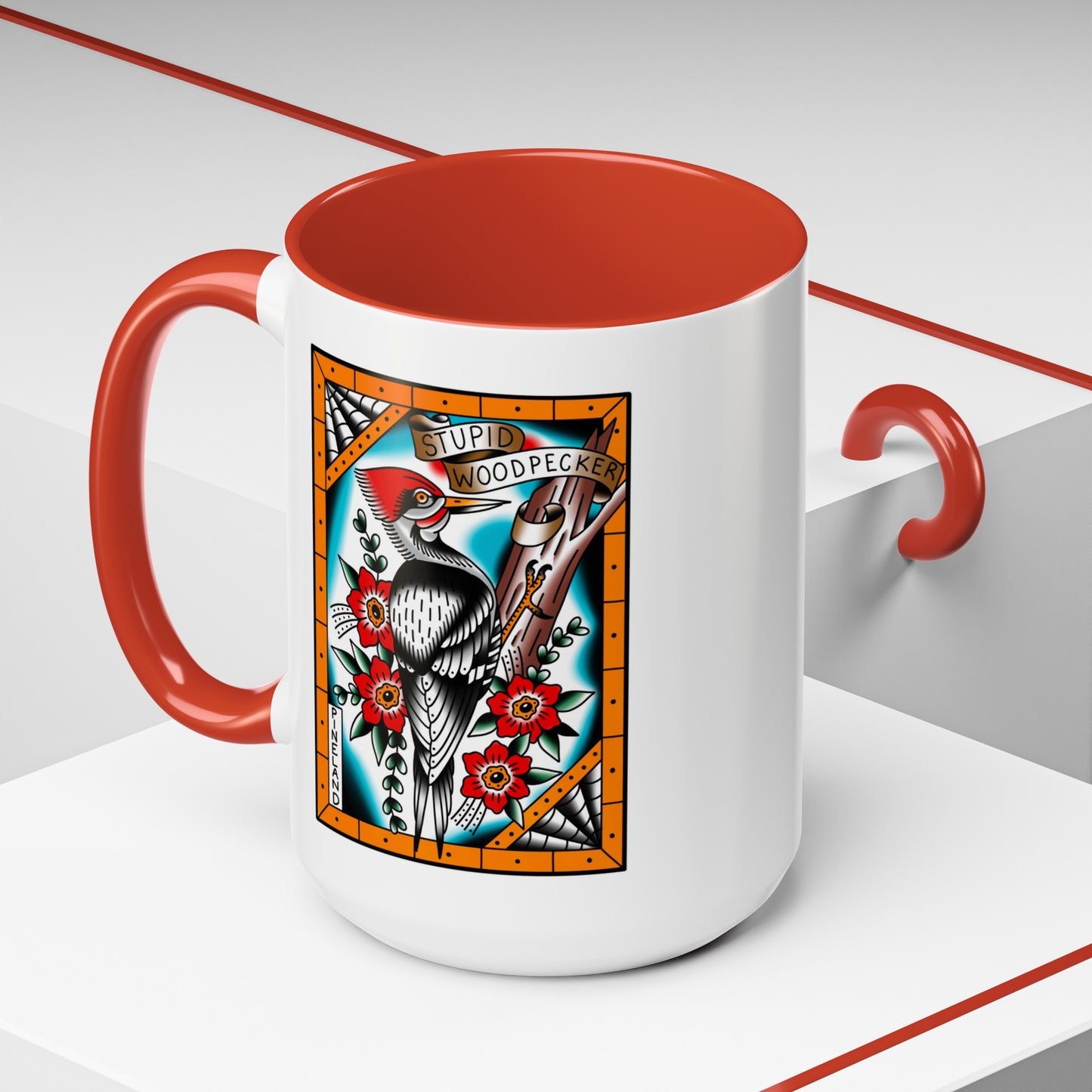 Stupid Woodpecker 15oz mug